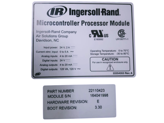 Ingersoll-Rand / Microcontroller Processor Module / 22110423