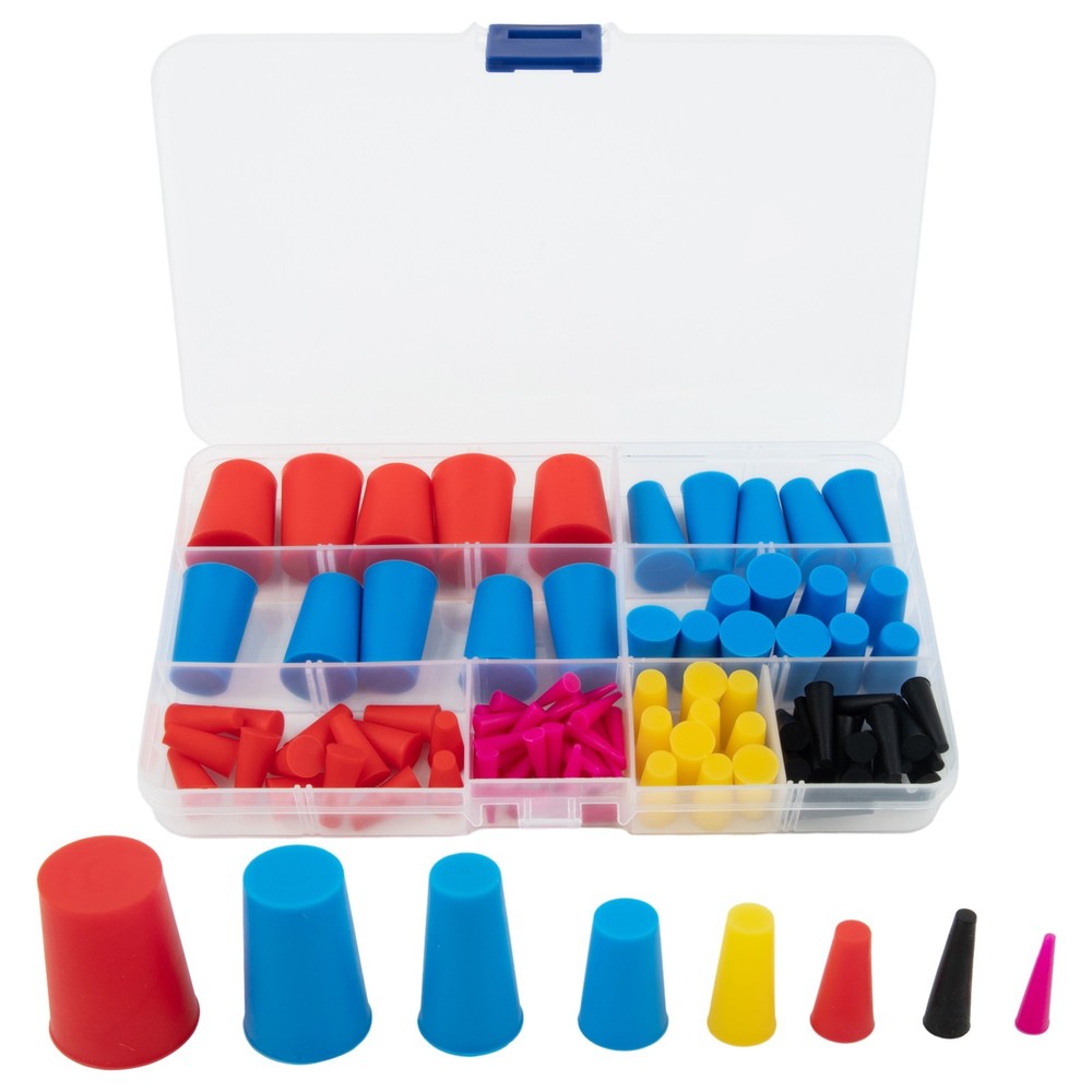 105Pcs High Temp Masking  Powder Coating Silicone Cone  Assortment Kit