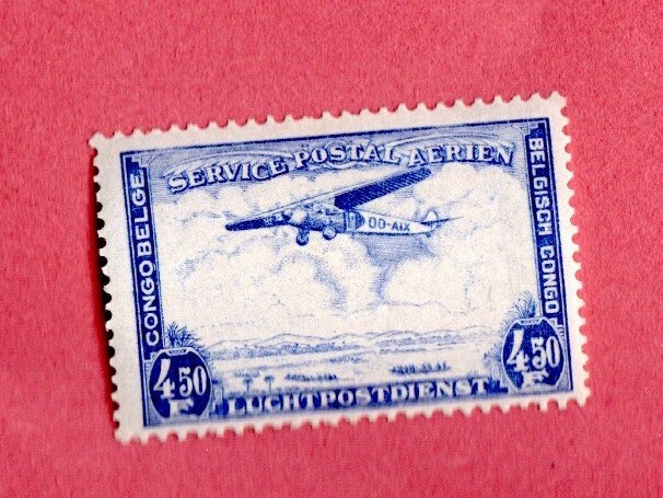 CONGO BELGE MNH SERVICE POSTAL AIRPLANE