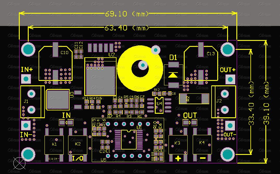 5A Digital Control Power Supply DC-DC Step-Down Charge Buck Module Voltmeter