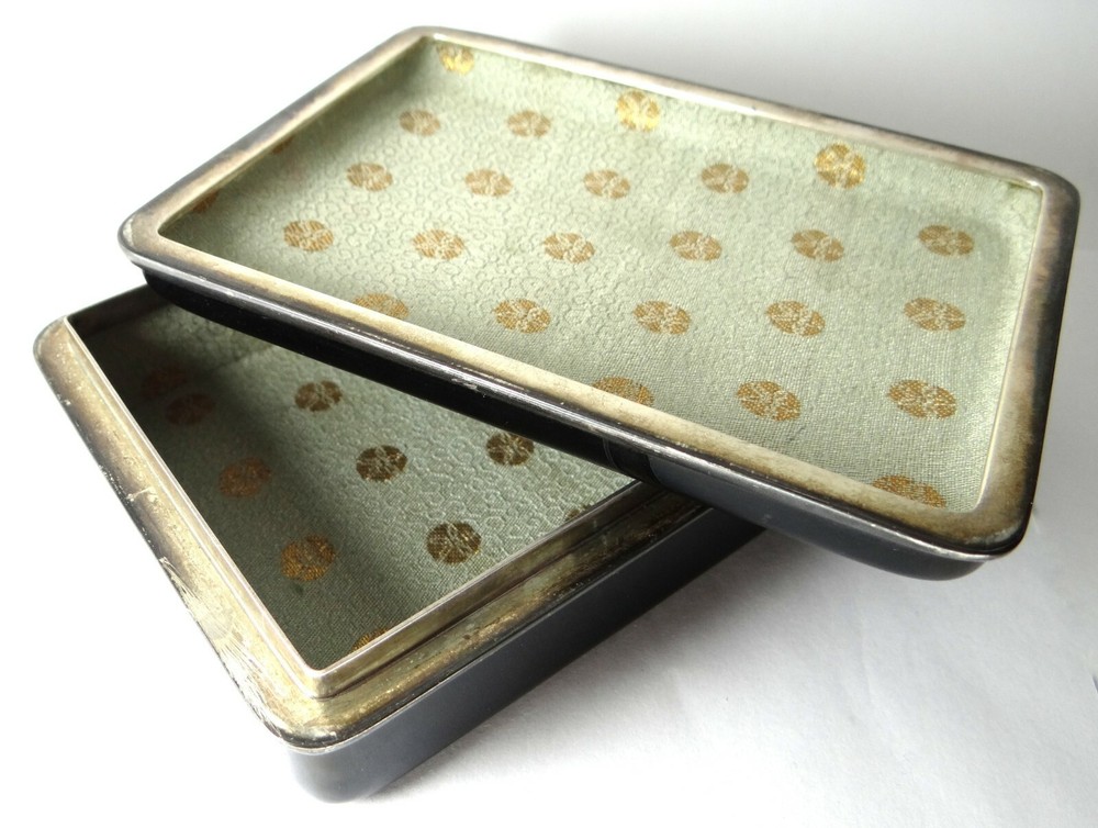 Antique Japanese Silver Enamel Box