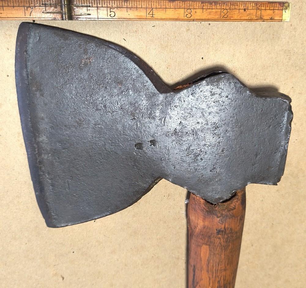 Antique hewing hatchet, 6-inch cutting edge