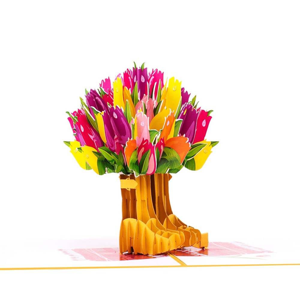 Tulip Flower Pop Up Card