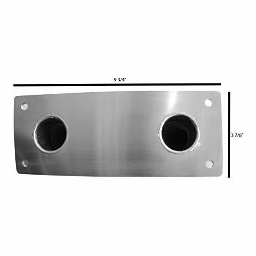 Fibropool Easy Mount Hand Rail with Base Plate Small (Stainless Steel)