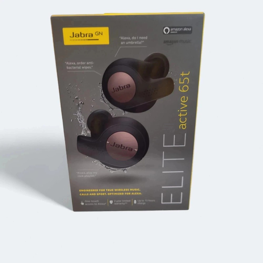Jabra Elite Active 65T Wireless Bluetooth Earbuds - Copper Black