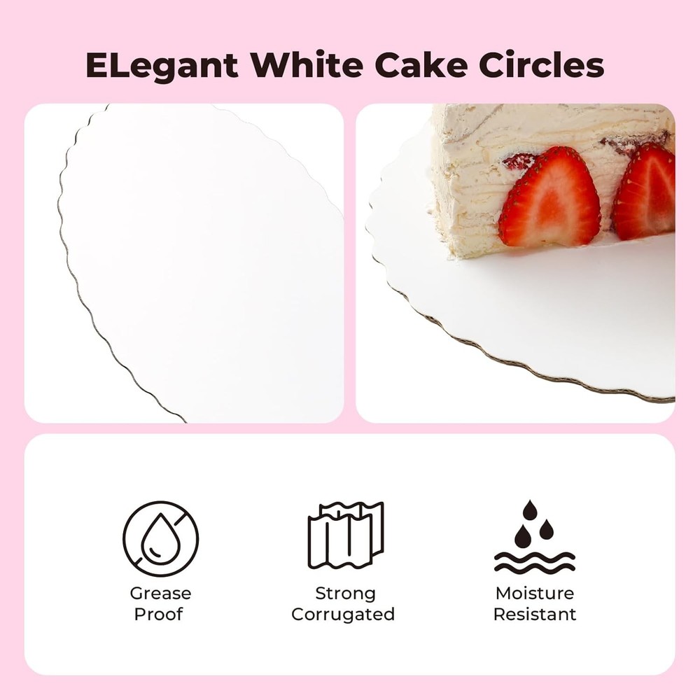 Round Cake Boards for Baking and Desserts