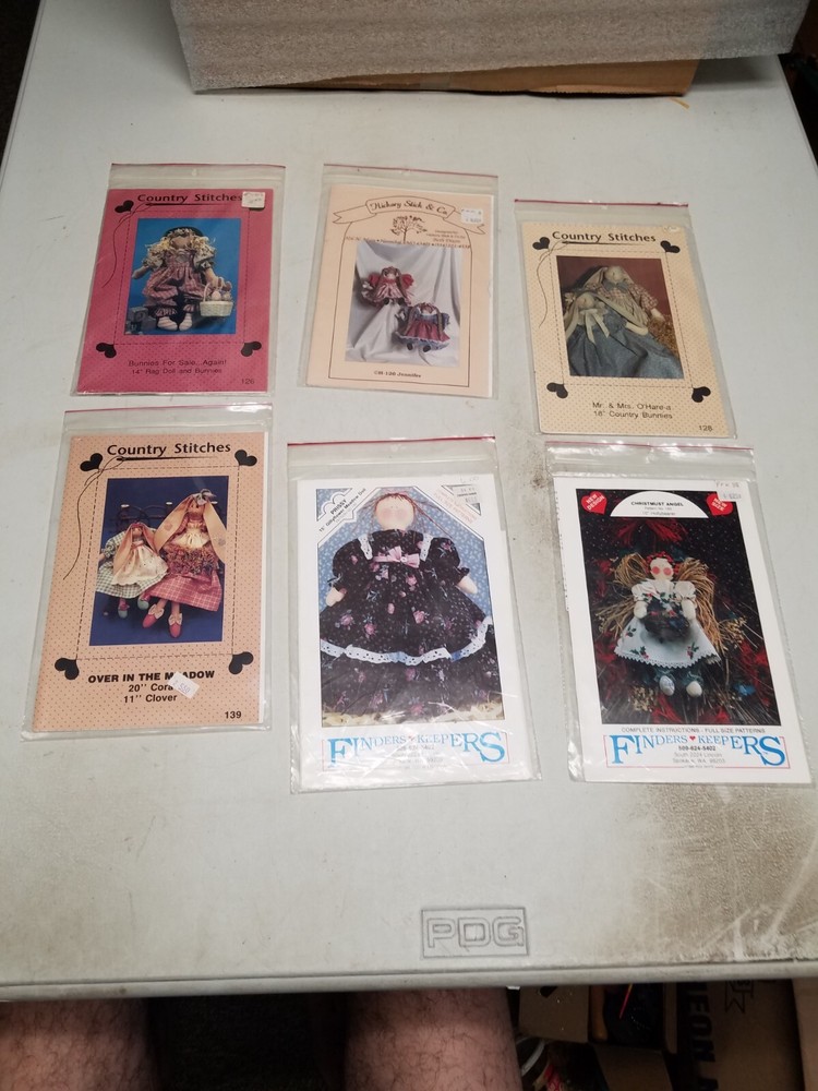 Lot of 6 Doll Patterns