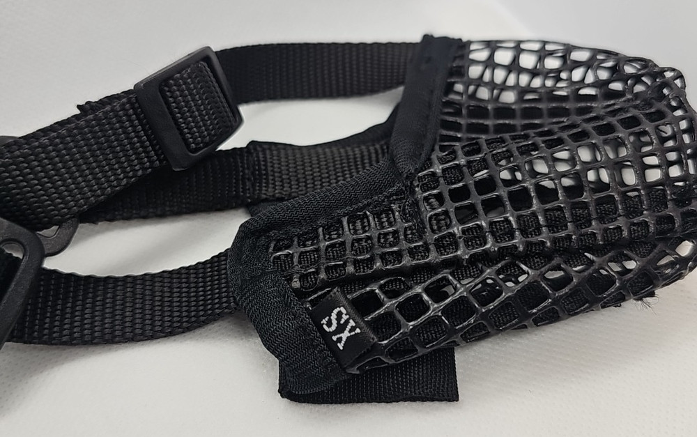 XS Dog Muzzle Mayerzon Breathable Mesh Black Adjustable