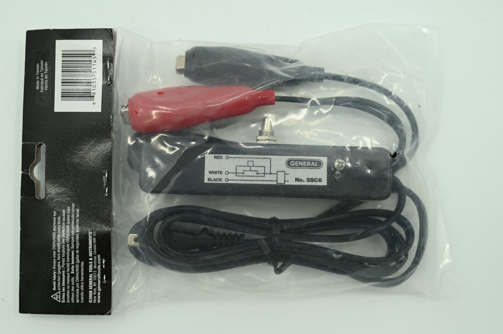 GENERAL TOOLS Model SSC6 Test Leads with Start Switch 16/2, 20 AMP