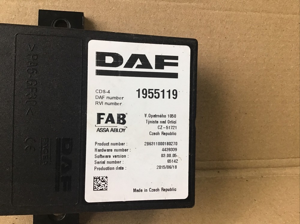 DAF XF106 CDS4 FAB CONTROL UNIT 1955119