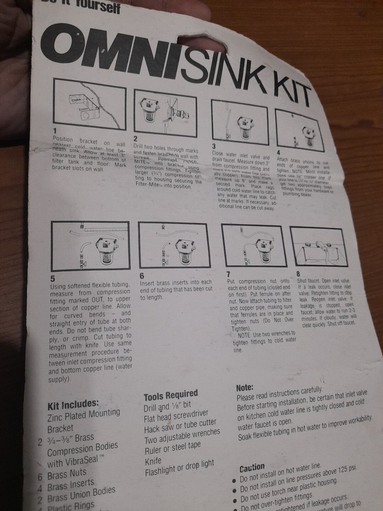 OSK-1 OmniSink Under Sink Installation Kit Convert OB1/OB5 Basic and Regular