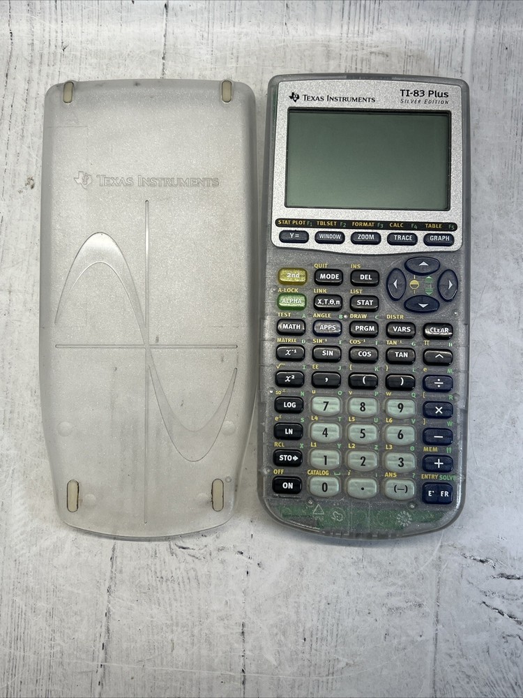 Texas Instruments TI-83 Plus Silver Edition Graphing Calculator Clear Tested