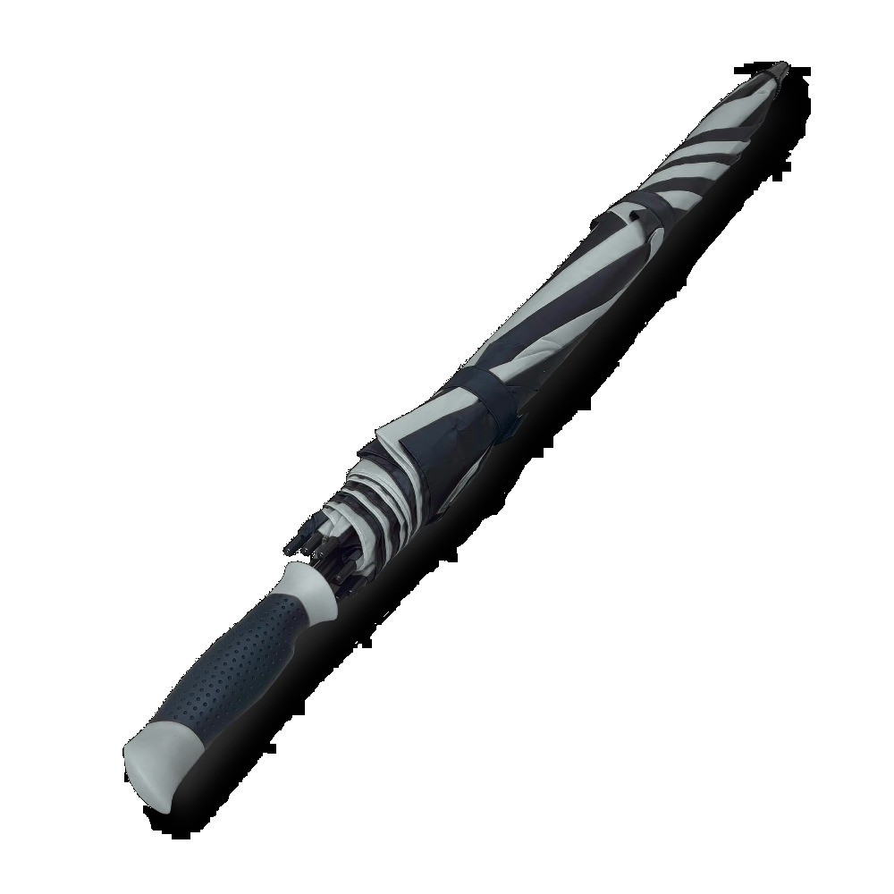 Golf Umbrella Double Canopy Windproof Large Automatic Open Gray Black