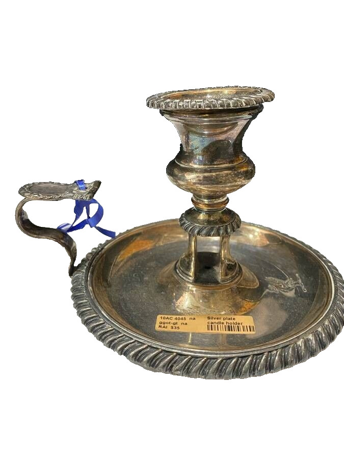 Silver Plated Chamberstick Candle Holder