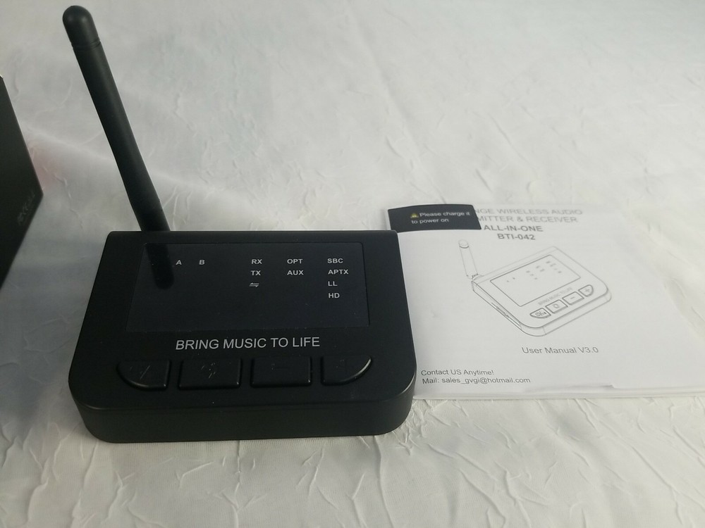 All-in-One Wireless Audio Receiver and Transmitter Long Range New