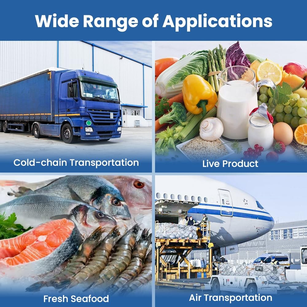 iDiAK U30T 5 Pack USB Temperature Data Logger Single Use Temp 5 Pack, white