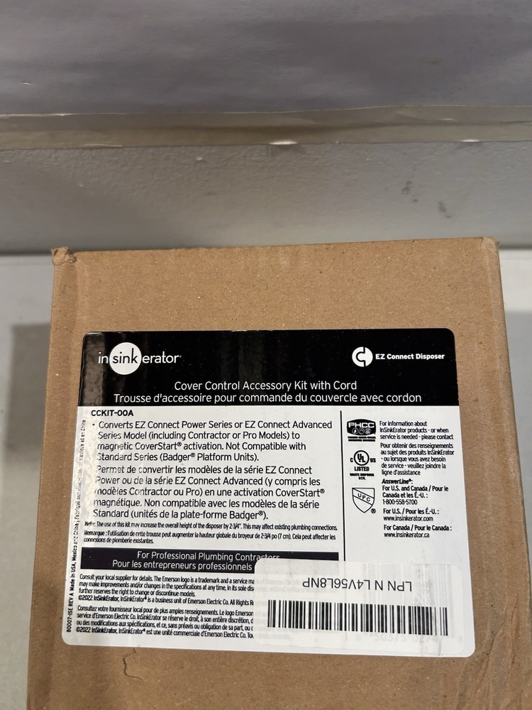 CCKIT-00A Insinkerator Cover Control Accessory Kit with Cord New OEM InSinkerat