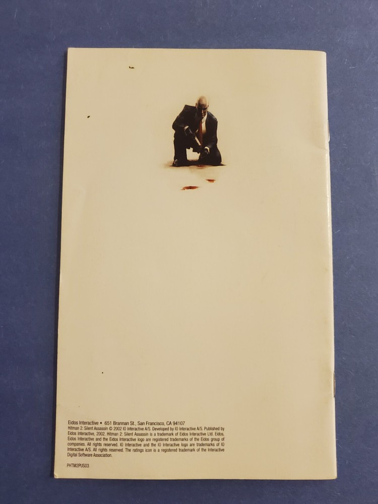 Hitman 2 PS2 MANUAL ONLY