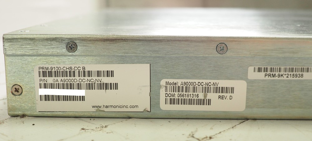 Harmonic Pro Stream 9100 High-Density Stream Processor PRM-9100-CHS-DC