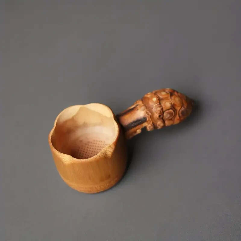 Bamboo Tea Diffuser Strainer Root Loose Leaf Steeper Pot Teapot New
