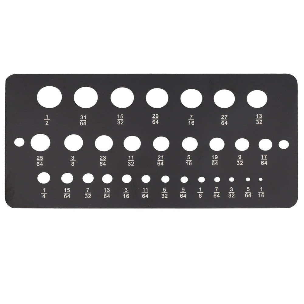 Compact Metric Size Drill Bit Measuring Tool with Dual Sided Functionality