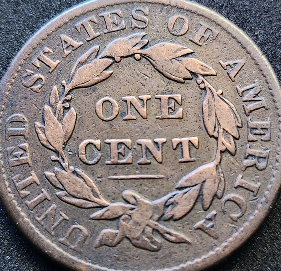 1837 Medium Letters Coronet Head Large Cent #5253