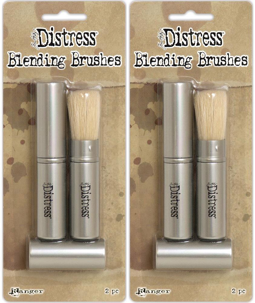 Tim Holtz Distress Blending Brushes - Two Packages - 4 Brush Bundle (Original