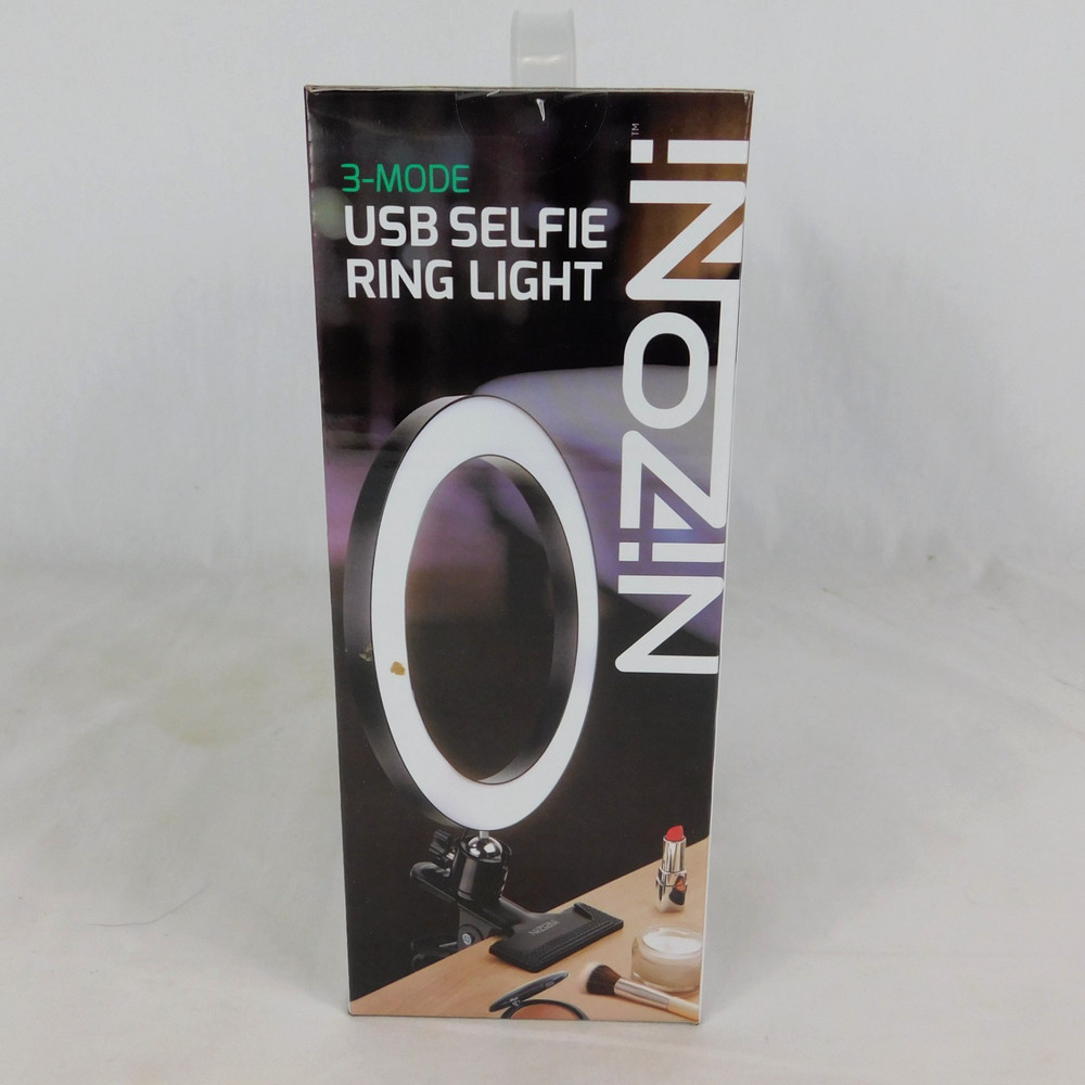 Nizoni 3 Mode USB Selfie Ring Light 8" Computer Wired Controller Clamp Base NEW
