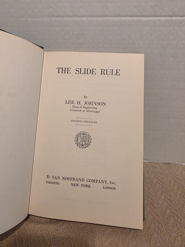 The Slide Rule - Johnson - Math/Engineering (HC, 1955)
