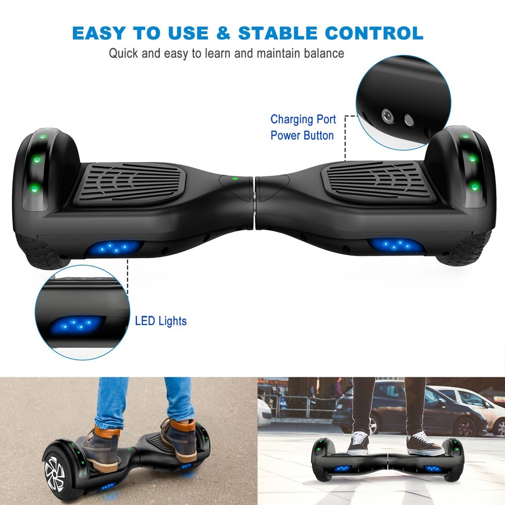 New 6.5'' Hoverboard Bluetooth Speaker LED Wheels Self-Balancing Hoverboard