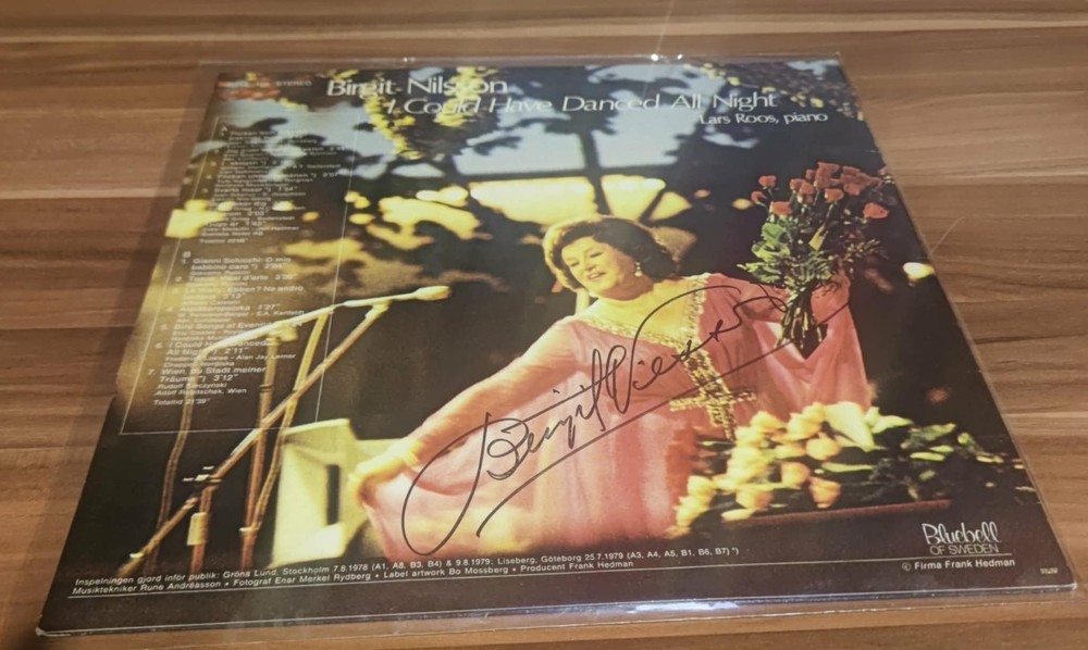 Signed Birgit Nilsson LP – Beautiful Condition – Opera Legend Autograph