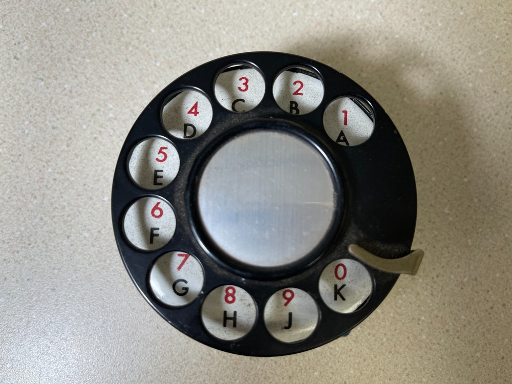 Vintage Telephone Dial - A-K