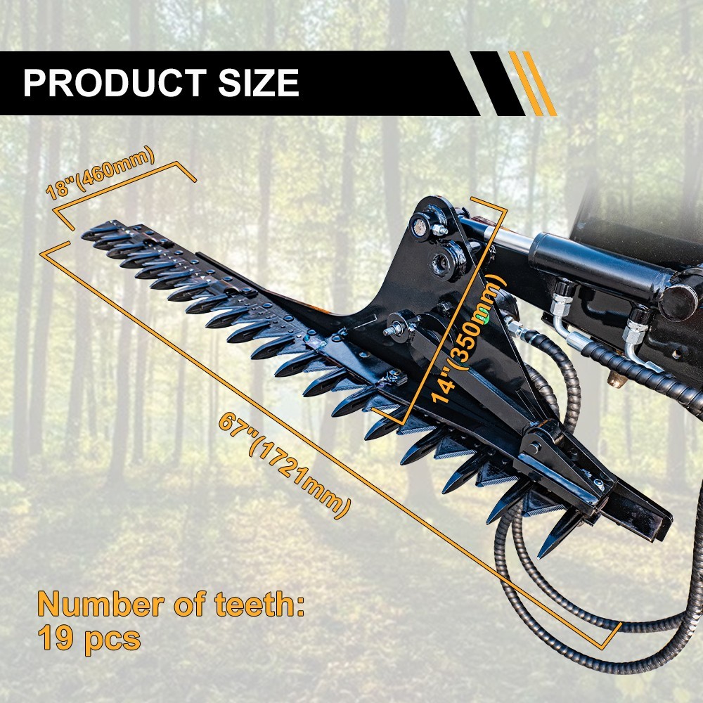 For Bobcat Hydraulic Hedge Trimmer Grass Cutter Attachment Skid Steer Loader