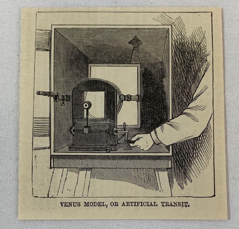 1883 magazine engraving~ VENUS MODEL or Artificial Transit