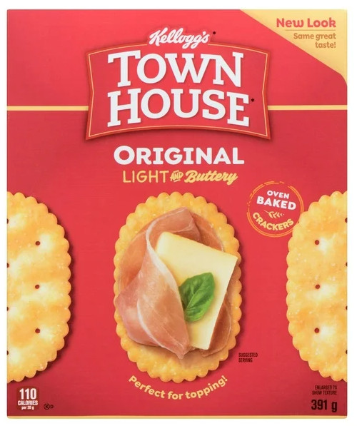 Kellogg's Town House Original Cracker, 391g (4 Pack)