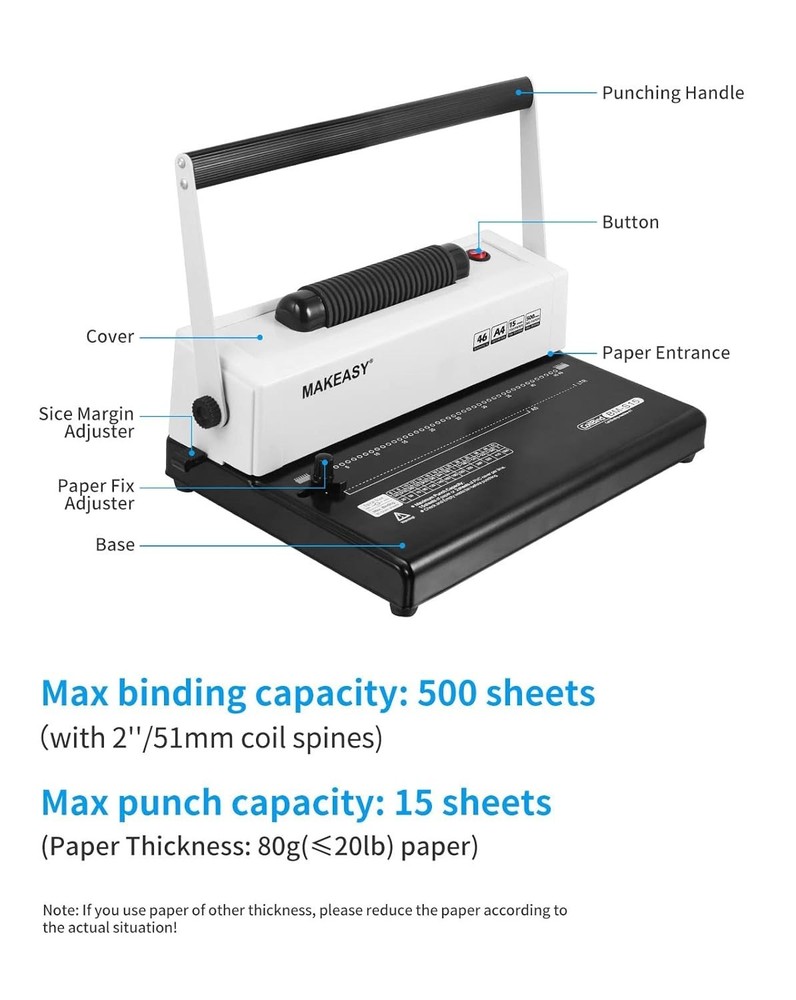 Coil Spiral Binding Machine - Electric Coil Inserter
