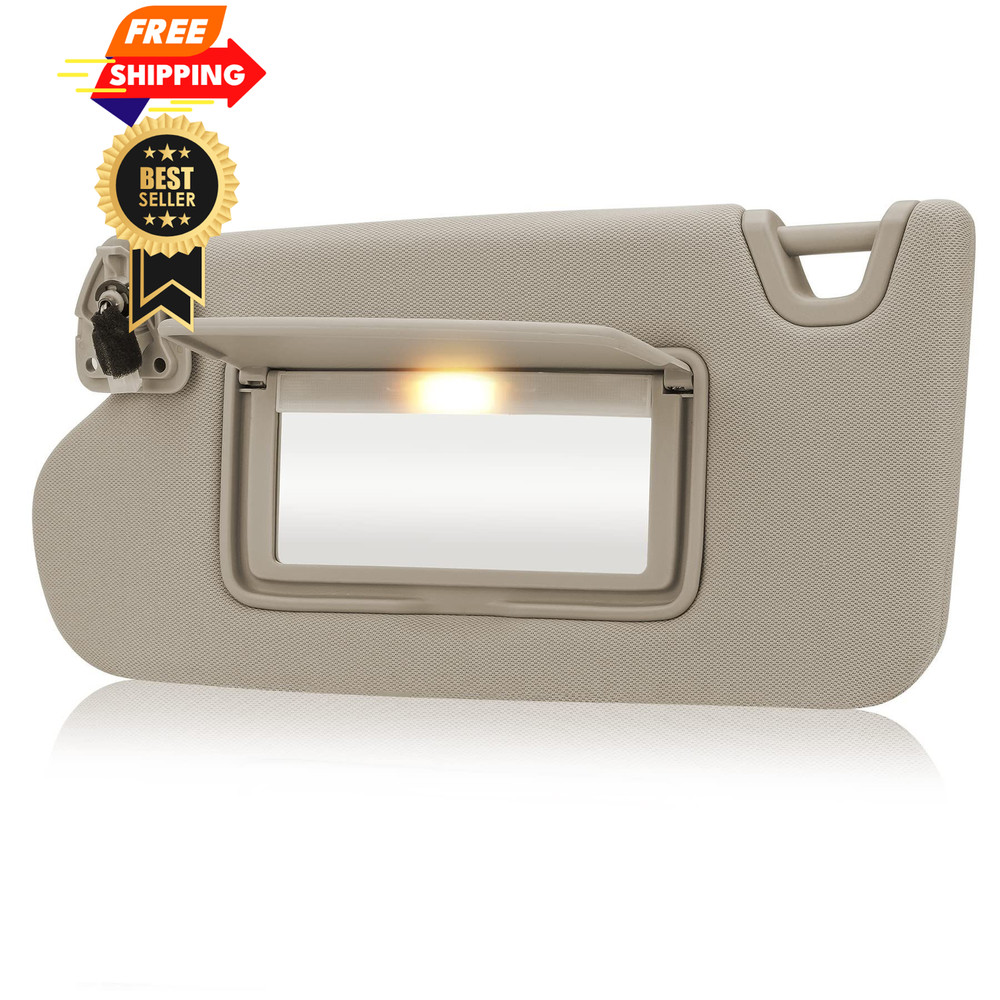 Beige Driver Left Side Sun Visor Replacement Side,