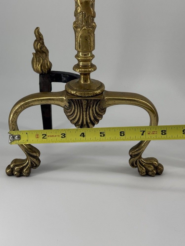 Vintage Flame Torch Andiron Set