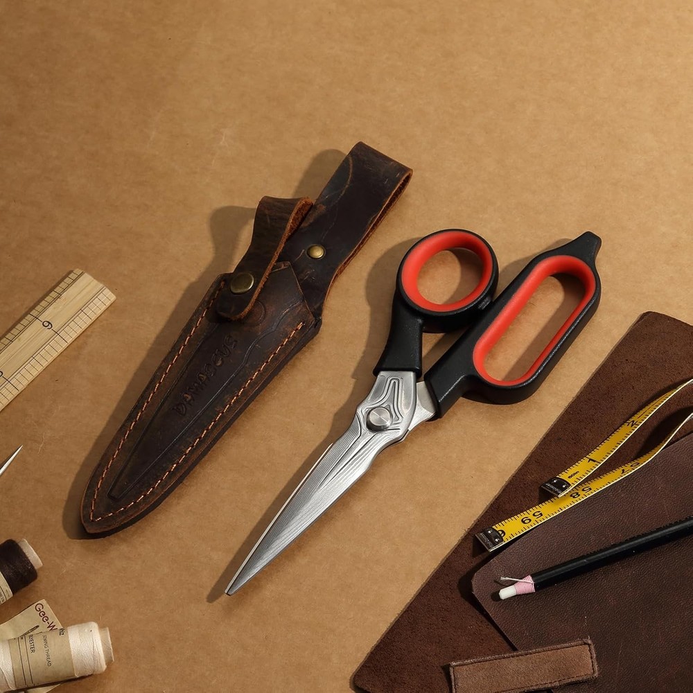 10-inch forged steel sharp scissors, multi-purpose scissors, with sheath,