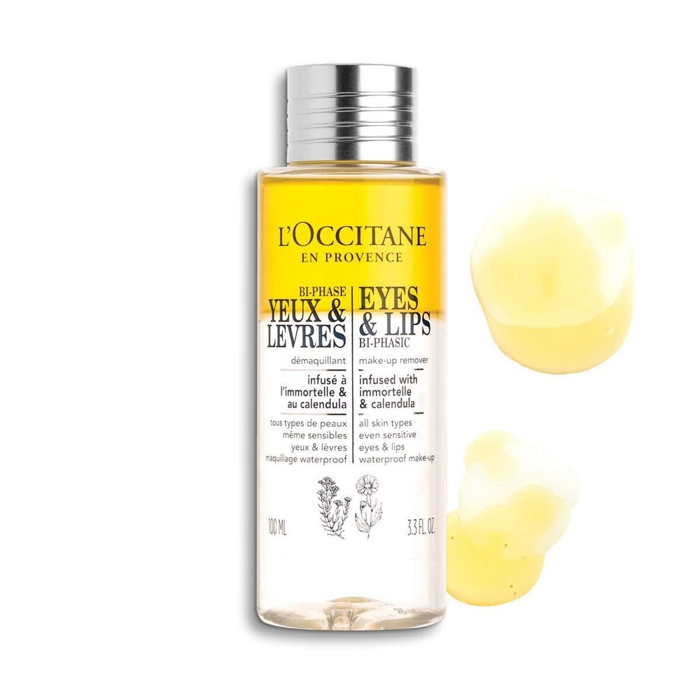L'occitane Eyes & Lips Bi-Phasic Make-Up Remover 100ml NEW