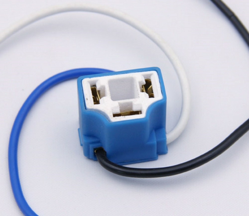 Wire Pigtail Female Ceramic A H4H Two Harness Head Light Bulb Socket Connector