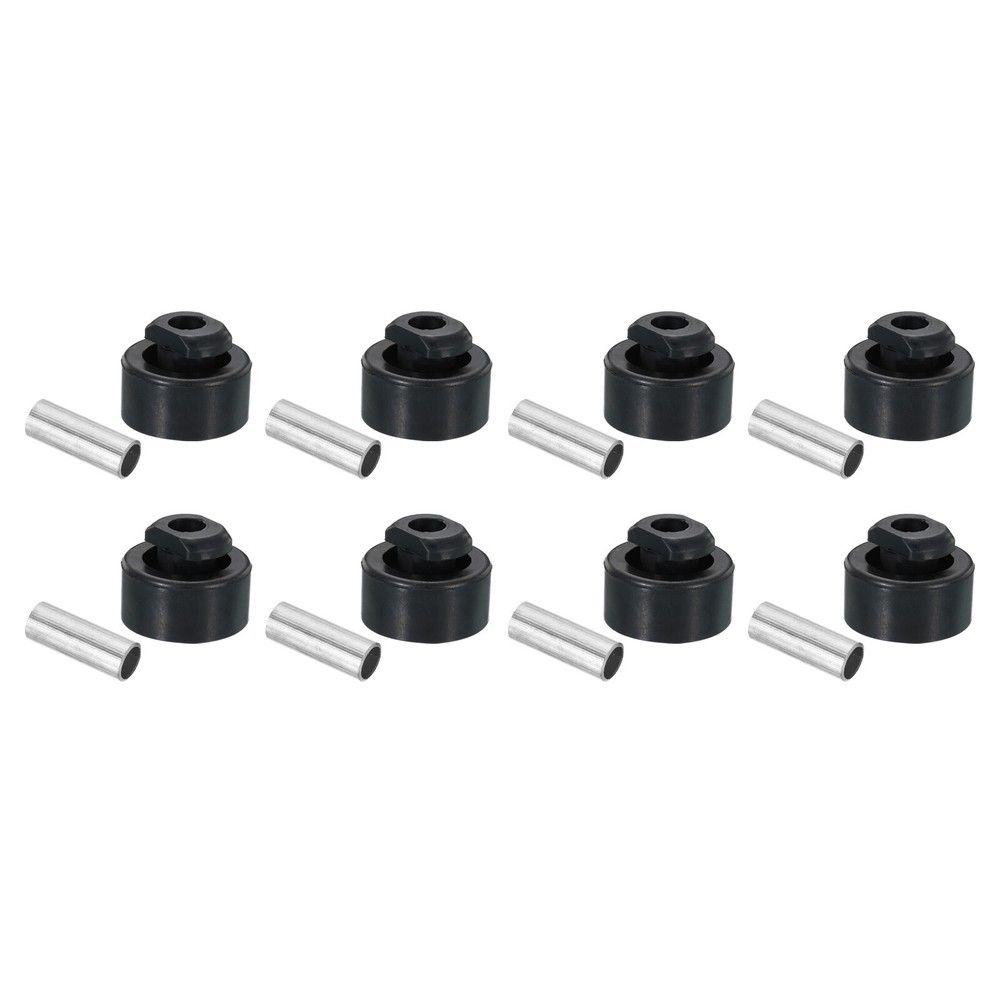 1.6" x 1.2" Compressor Rubber Feet, 8 Pack  AC Mount Anti Vibration Pad, Black