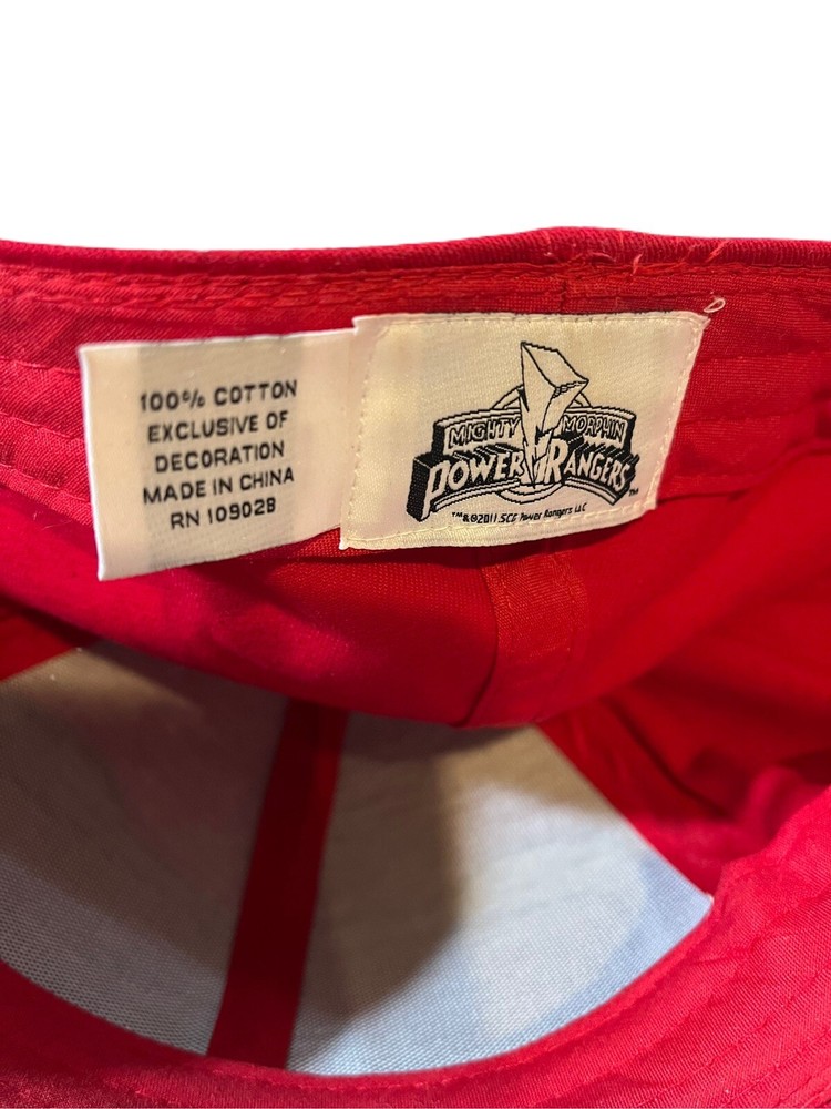 Fitted Cap Hat RED RANGER Mighty Morphin Power Rangers 24" Inside Circumference