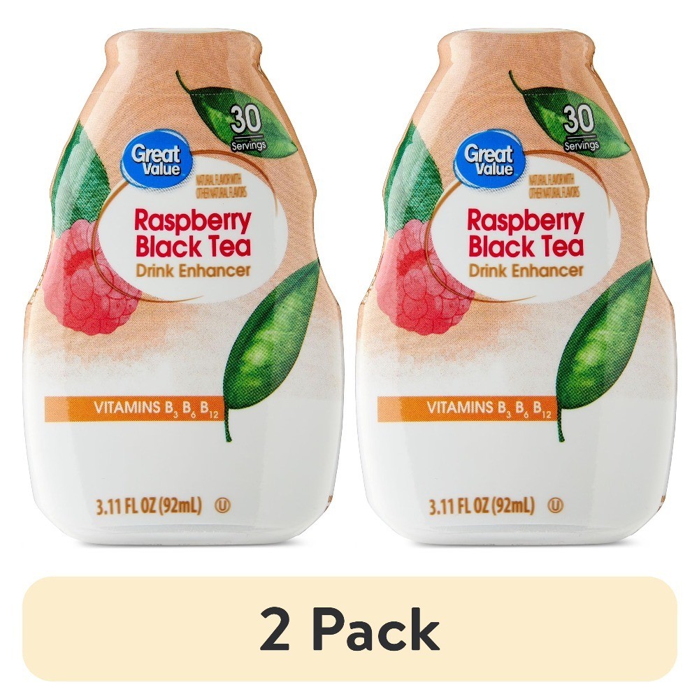 Raspberry Black Tea Liquid Concentrate Drink Enhancer 2 Pack 3.11 fl oz