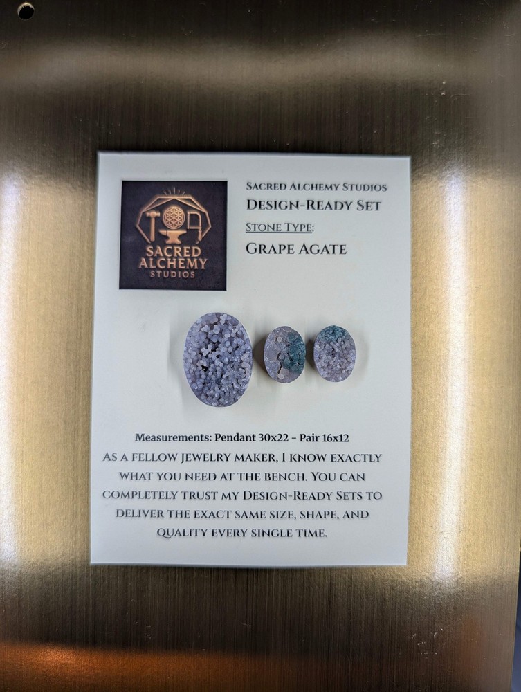 Oval Shape - Grape Agate - Botryoidal - Design-Ready Set