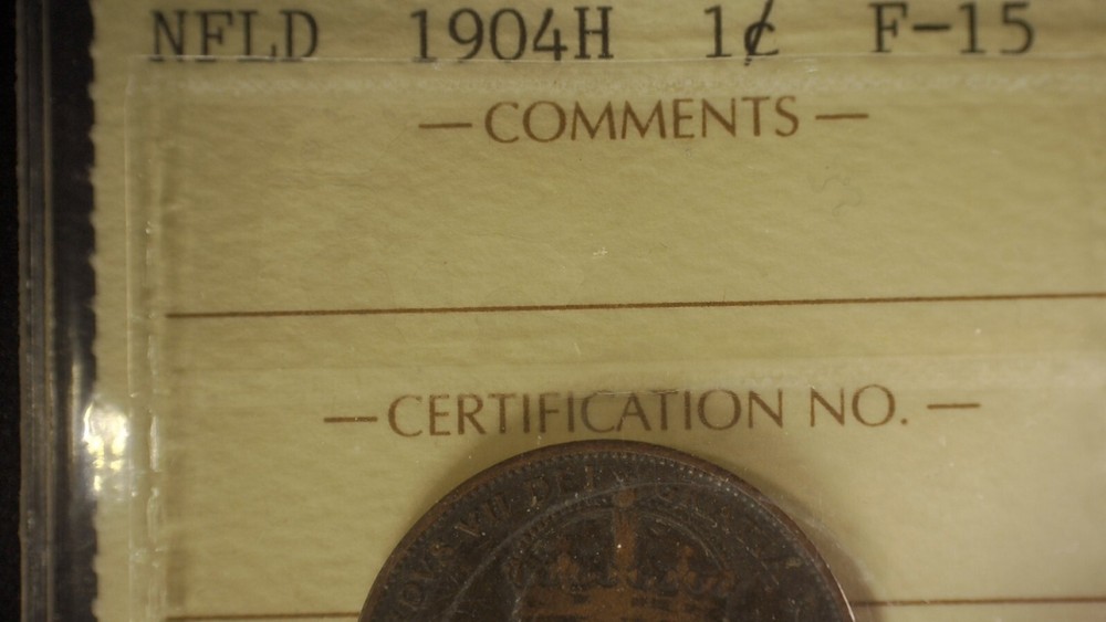 1904H - NFLD - 1 Cent - ICCS GRADED - ***F-15***