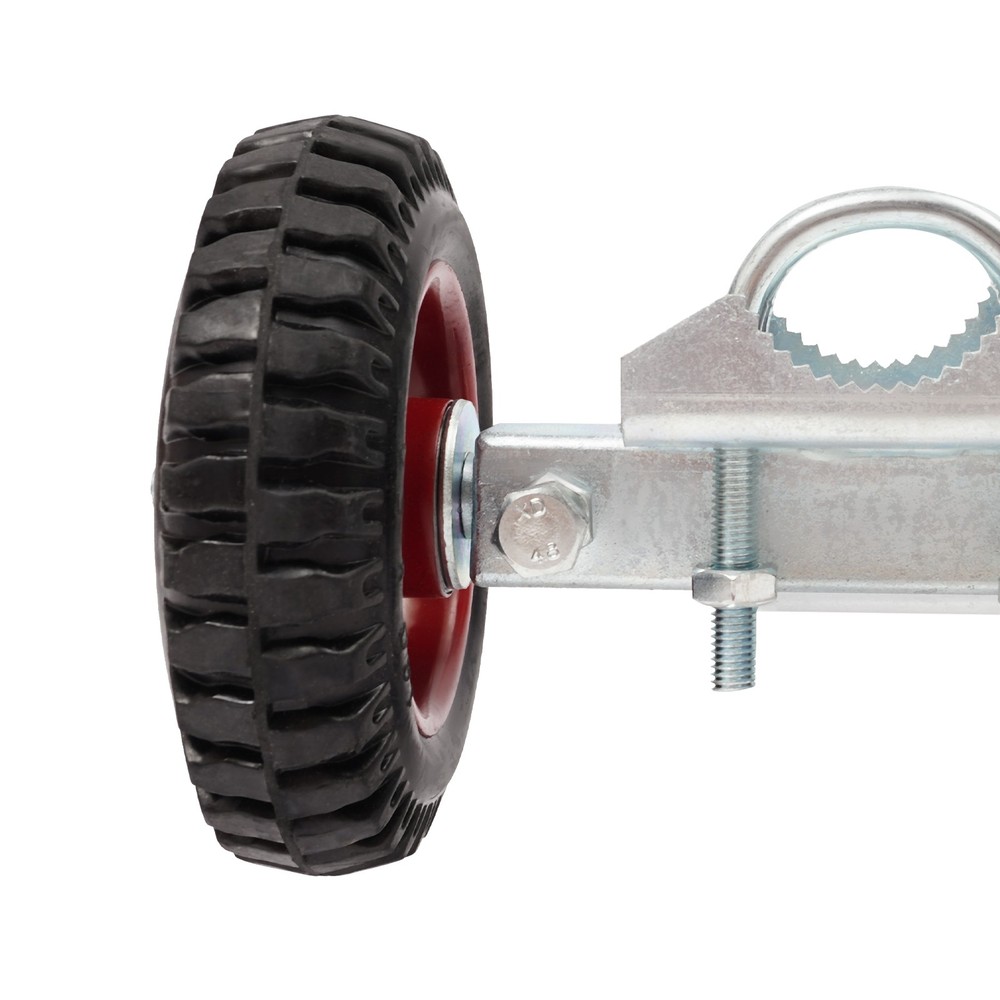 Heavy-Duty 6'' Rubber Wheel Gate Rollers with Double-U Bolts – 2 Pack
