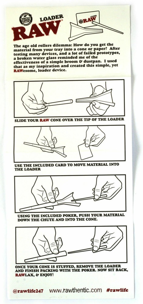 RAW Loader - 1.25 Lean Loader + Poking tool + Card - Free Shipping!