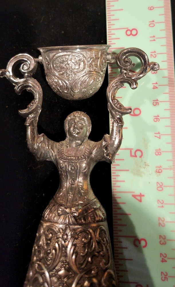 Vintage silver plated double Cup wedding Toasting Goblet Cup - Unsigned