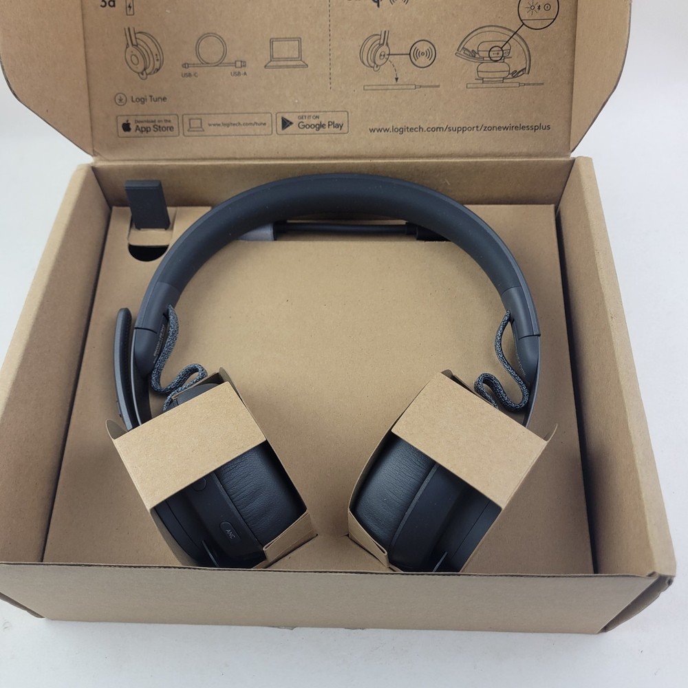 Logitech Zone Wireless Plus Headset Model A00082 Brand New Open Box
